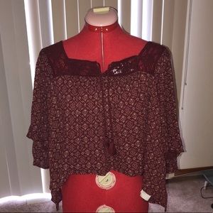 Printed Cropped Blouse